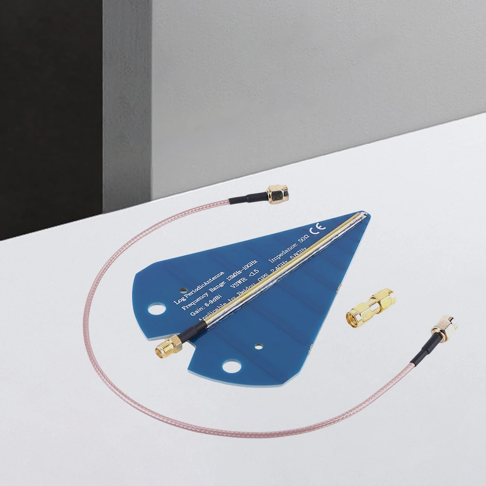 1300MHz-10GHz 수동 방향 탐지 안테나 6-9dB 게인 초광대역 로그주기 방향성 RF 통신 안테나