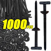 100-1000pcs สายไนลอน Tie BUCKLE Self-Locking Zip TIES พลาสติกรถตัวยึดรถคลิปคงที่อุปกรณ์เสริมสําหรับซ่อมรถยนต์ 1