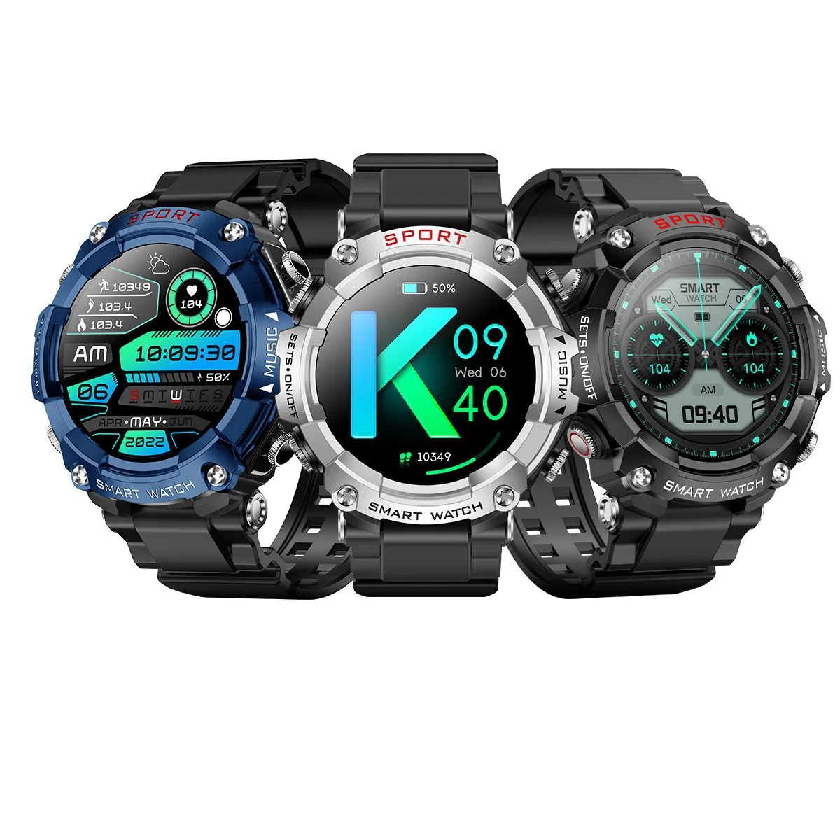 New T96 smartwatch TWS earphone three in one local music MP3 outdoor sports men's watch
