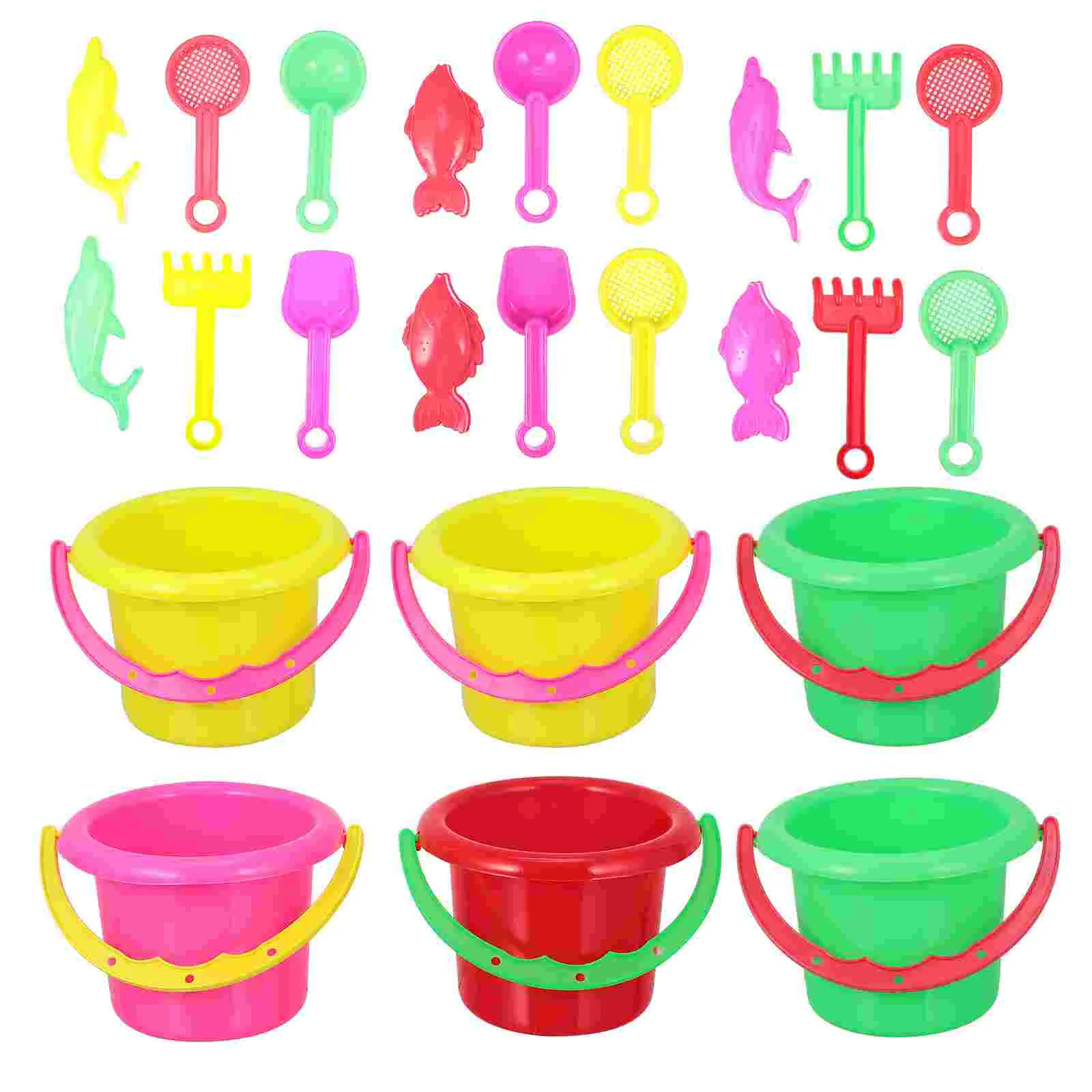 

24pcs Child Sand Bucket Interesting Kids Beach Bucket Toy Mini Bucket Children's Kids Beach Kids Toy