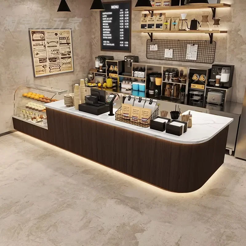 Restaurant Business Reception Desks Cafeteria Special Aesthetic Coffee Reception Counter Design Luxury Recepcja Office Furniture