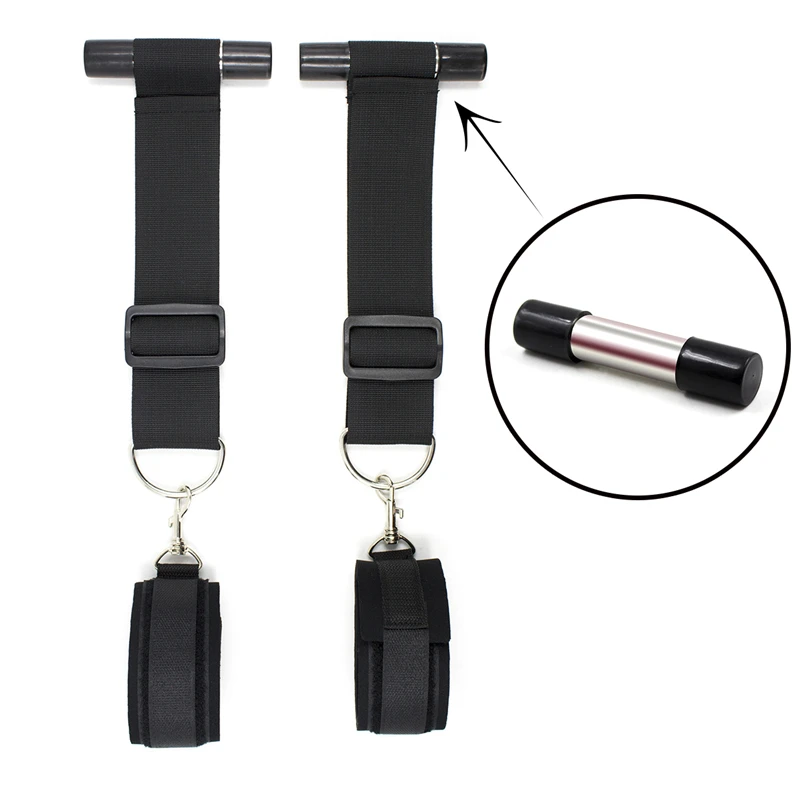 Fetish Hanging On Door Swing Women Handcuffs Shackles On The Door Swing Sex Bondage Couple Flirt Hand Cuffs Adult Game SM SexToy sex toys sex swings