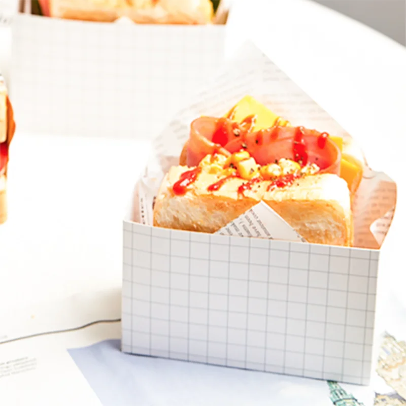 10pcs Cardboard Sandwich & Burger Packaging Boxes, Kraft Paper Food Containers for ... - SKU CSBB2218 - UGI Packaging