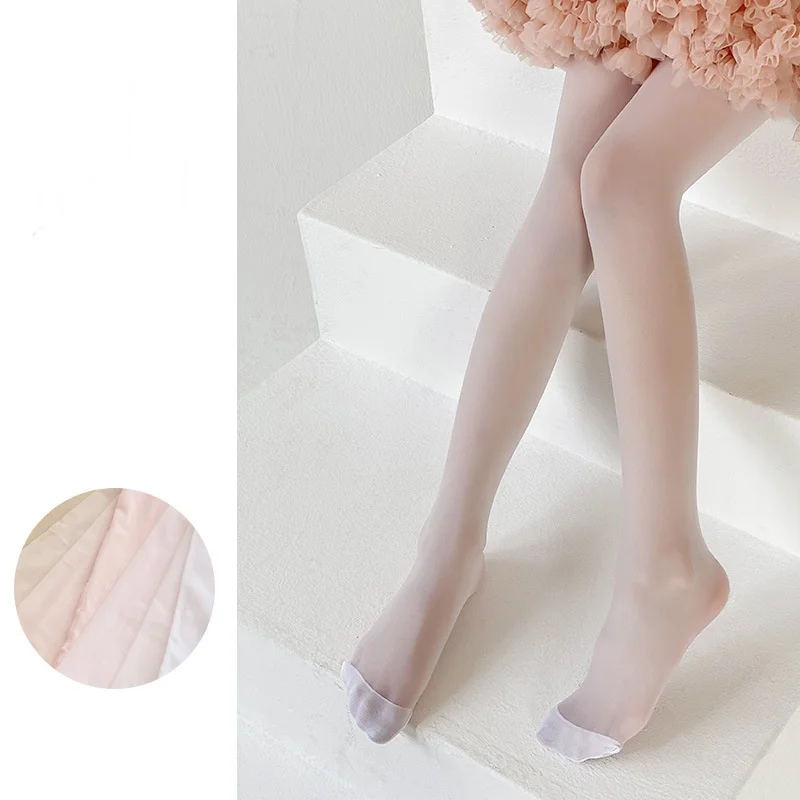 1Piece Summer Thin Tight for Kids Girl Fashion Solid Color Ballet Tight Pantyhose for Toddler Girl Soft Breathable Stocking Sock kids pantyhose ballet tights toddler tights