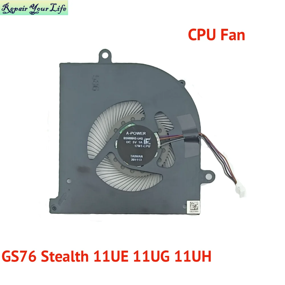 Laptop Cpu Gpu Ventiladores de Refrigeração para Msi Gs76 Ws76 Criador 17 Gs76 Stealth 11ue 11ug 11uh Cooler Ventilador Ms17m1 17m1-cpu Bs5005hs-u4q - Imagem 2