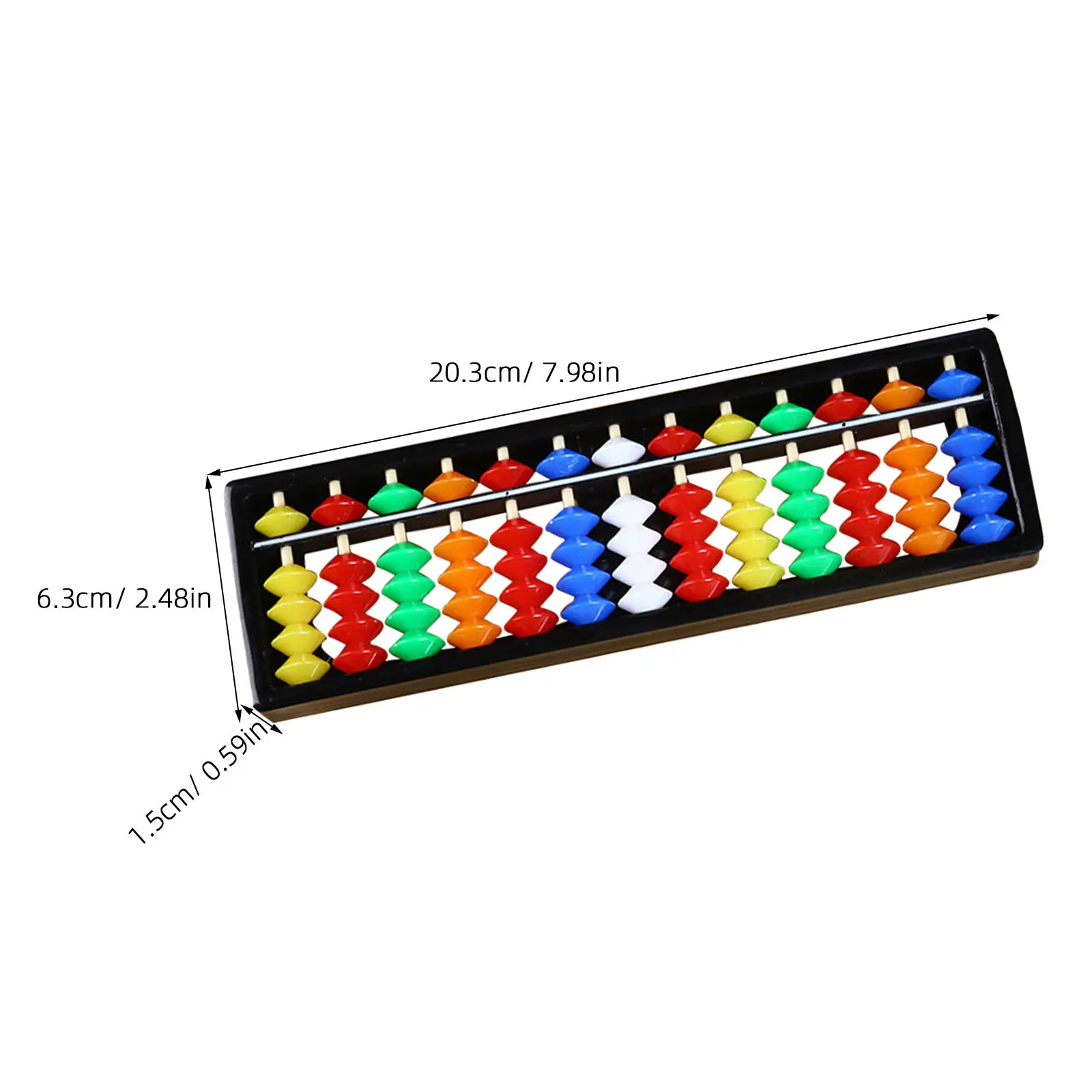 2pcs 어린이 주판 어린이를위한 다채로운 플라스틱 수학 학습 도구 두뇌 개발 구슬 산술 게임 교육 선물