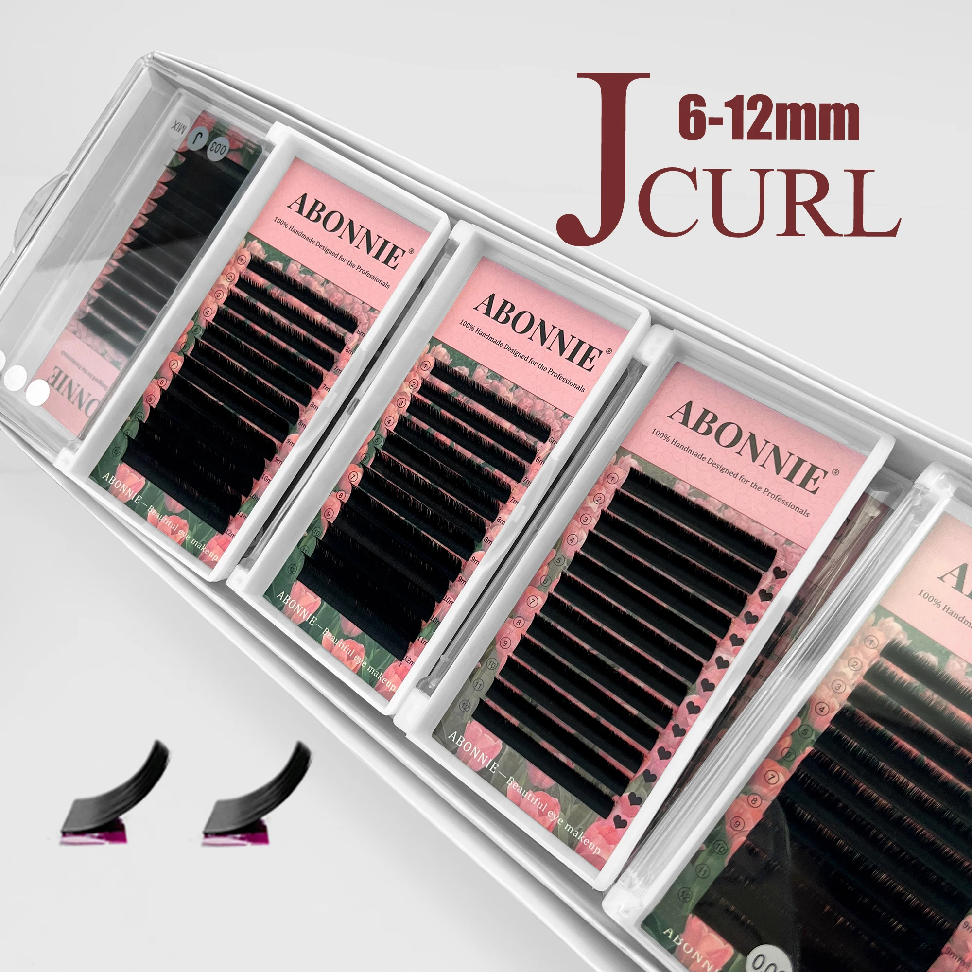 ABONNIE Matte Easy Fan Eyelash Extensions De Cils M/L/J Curl Cashmere Bloom Mega Volume Auto Fans Lashes Extension