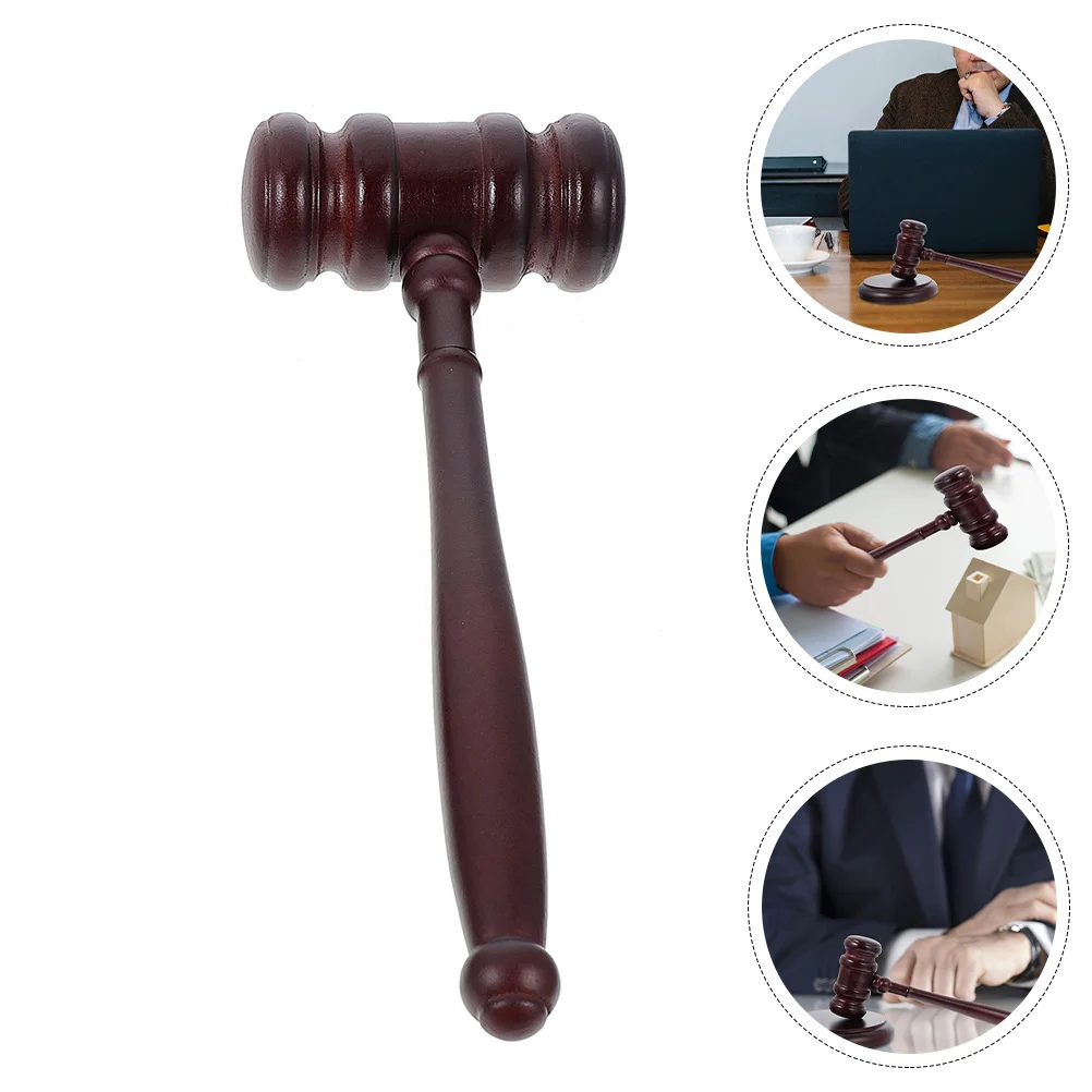 Gavel Hammer Judge Wooden Toy Auction Lawyer Costume Mallet Law Prop Wood Toys Justice Courtroom Gavels Play Block Cosplay