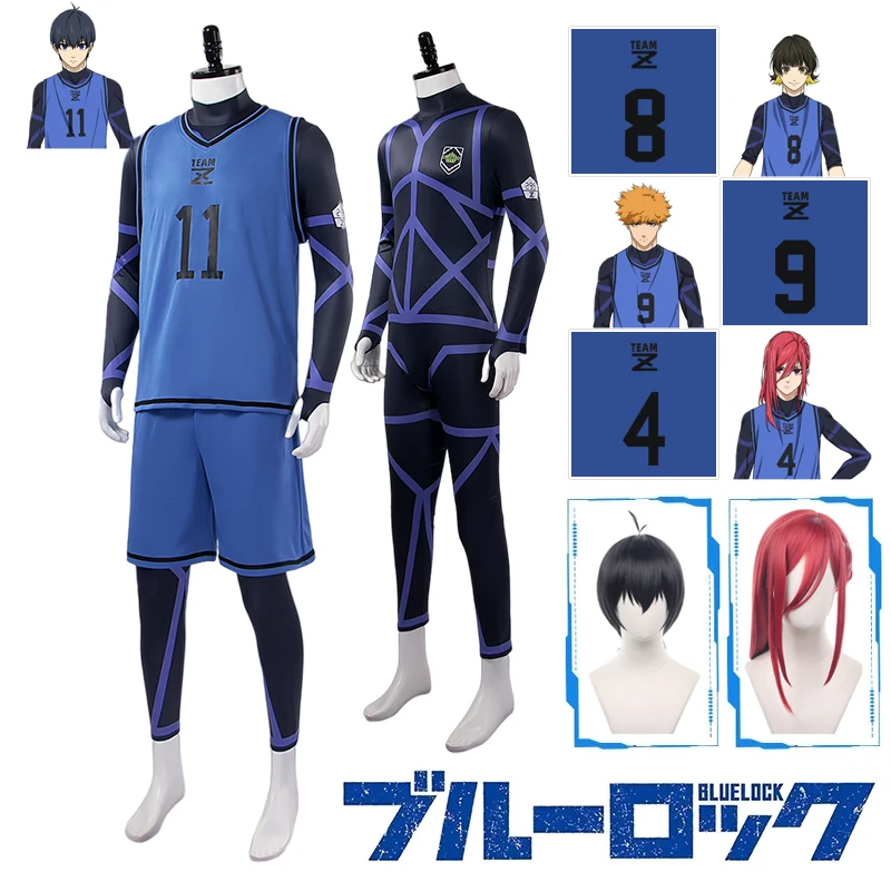 

Anime Blue Lock Cosplay Isagi Yoichi Chigiri Hyoma Cosplay Costume Football Club Sportswear Jumpsuits Football Soccer Uniform