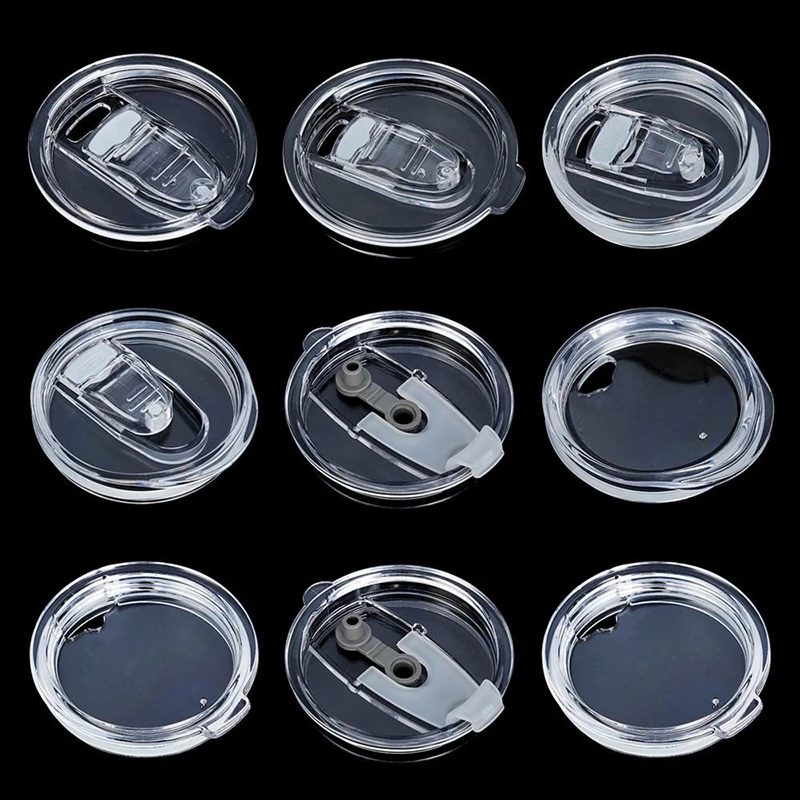 Universal Splash and Spill-Proof Plastic Cup Lid - Secure Fit