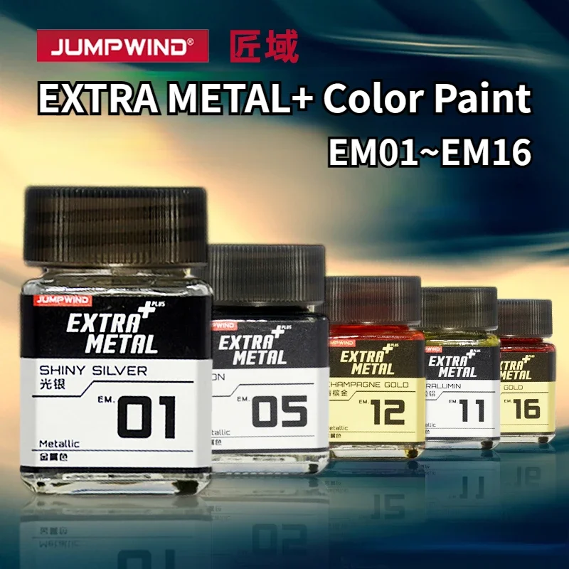 JUMPWIND Paints 18ml EM01EM16 EXTRA METAL+ Color Paint Plastic Model