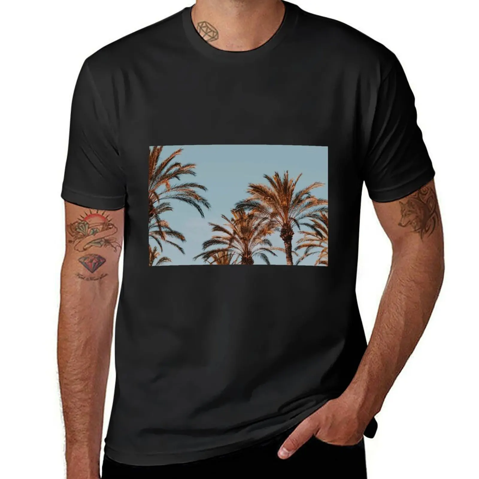 

palm trees cvi T-Shirt kawaii clothes plus size tops mens t shirts