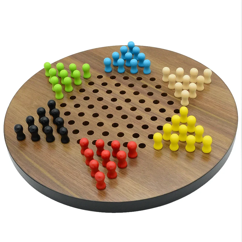 

Chess Wooden Children's Puzzle Table Game Round Chessboard Toy Chess 29cm Chess Game