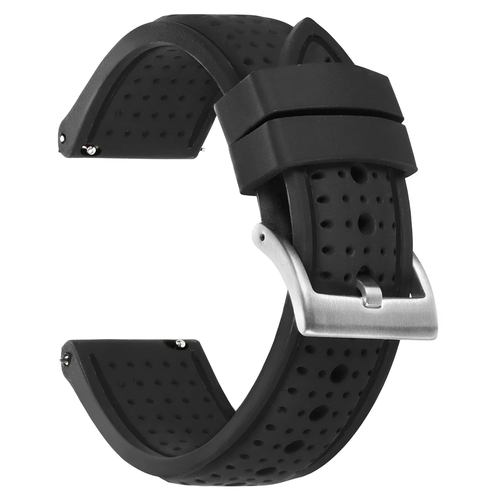 Deluxe Silicone Waterproof Watch Strap - Breathable, Soft Rubber Bracelet
