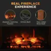 Electric Fireplace Insert, Retro Recessed Fireplace Heater with Realistic Log Flame, Remote Control, and Adjustable Brightness 3
