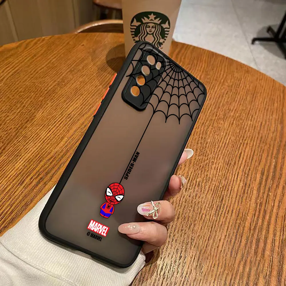thumbnail image 1 of Funda mate para Huawei NOVA Y70 10 9 8SE 8 7SE 7I 7 6 5I 5 4 3I 4G 5G Funda Coque Shell dibujos animados Marvel Spider-Man Spider Web, 1 of 5