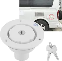 Remplacement de bouchon de verrouillage de boîtier d'entrée d'eau douce de RV avec 2 clés accessoires de bouchon de remplissage d'eau de caravane de camping-car pour Fiamma 4