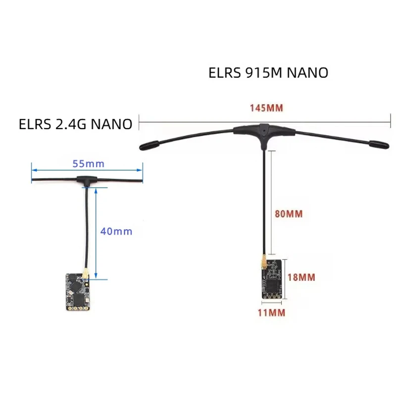 Récepteur ELRS Nano 2.4GHz/915MHz pour Drone FPV ExpressLRS