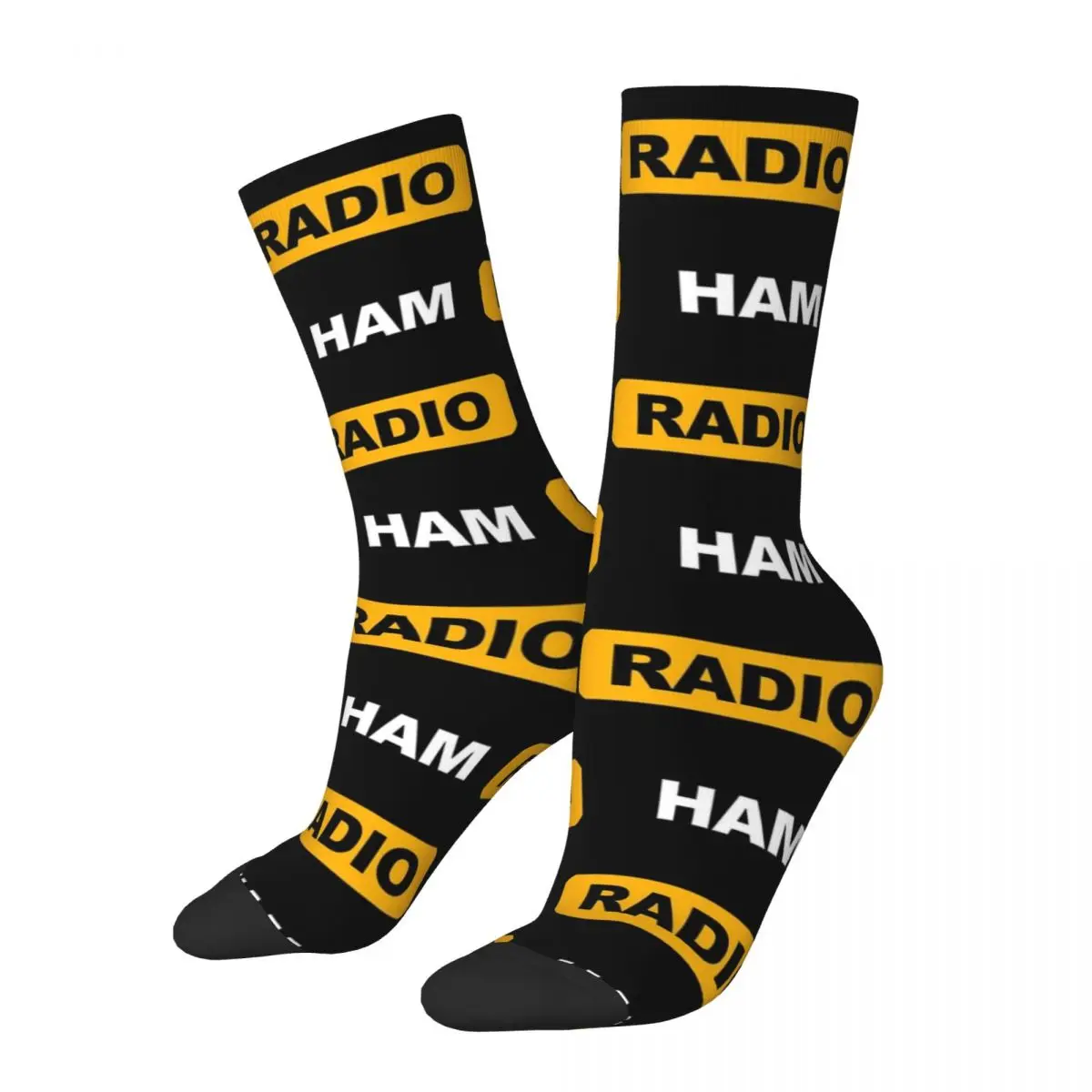

Retro Ham Radio Logo Design Crew Socks Product for Unisex Non-slip Dress Socks