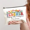 Thank You for Helping Me Grow Custom Name Makeup Bag Personalised Pencil Bags Travel Toiletries Storage Pouch Gifts for Teacher 6