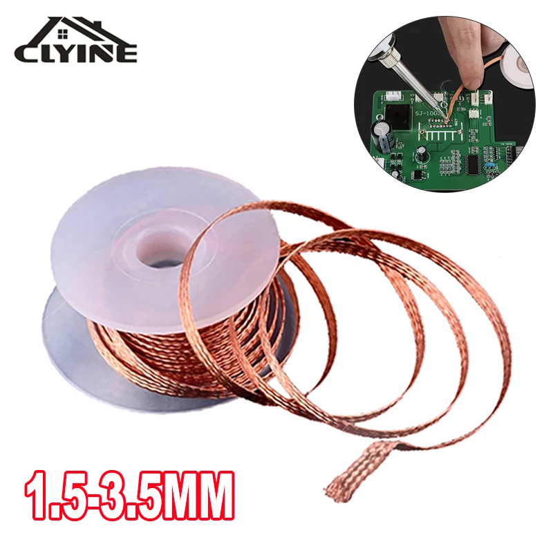 1.53.5mm Desoldering Mesh Braid Tape Copper Welding Point Solder