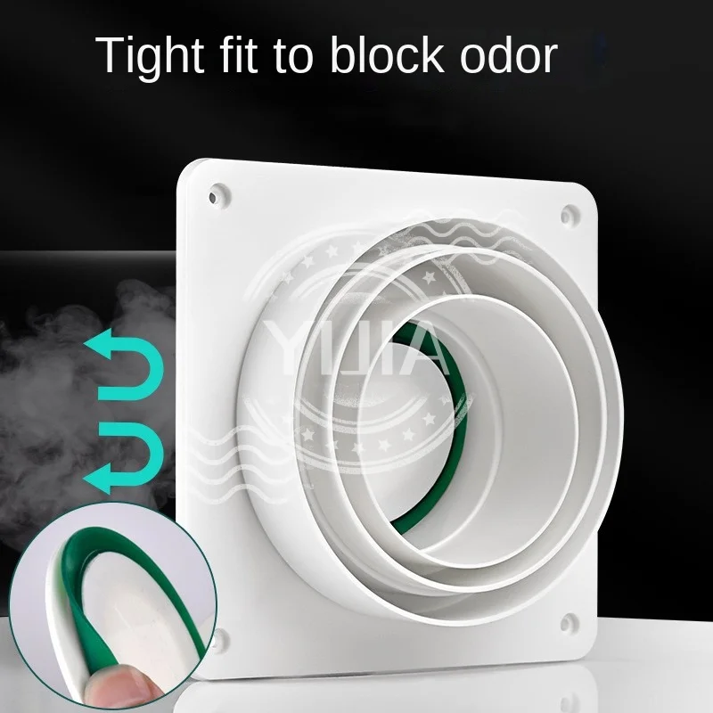 80-180MM Bathroom Check Valves Rest Room Pipe Ventilator Air Valve kitchen Plumbing Exhaust Outlet Air System Pipe Accessories
