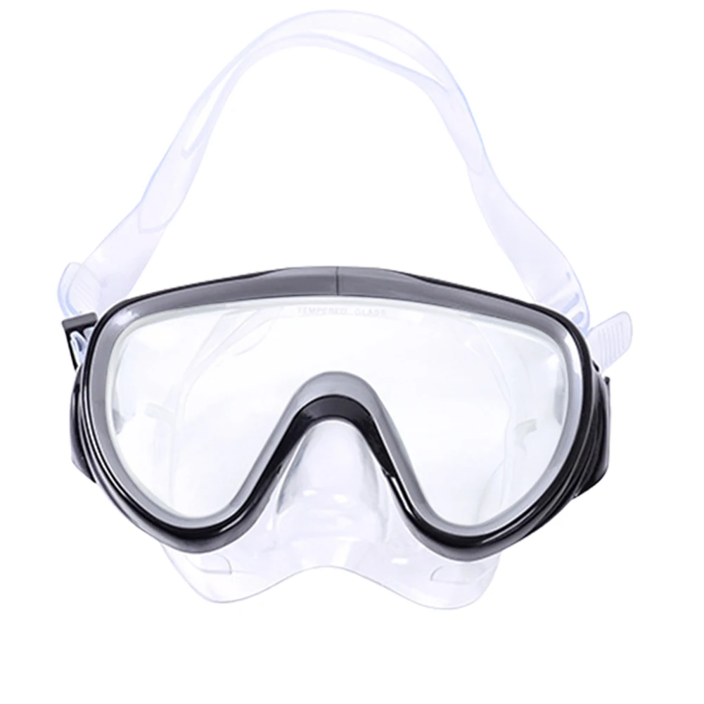 Diving Mask & Snorkel Set Adjustable Scuba Diving Mask No Leakage Diving Snorkel Tube Anti-Fog for Swimming Snorkeling