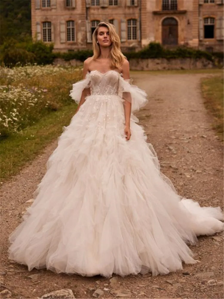 

Ball Gown Lace Wedding Dress Vestido Novia Princesa Noiva 2024 Modernos Abiti Da Sposa Vestidos Noivas Hochzeitskleid Casamento