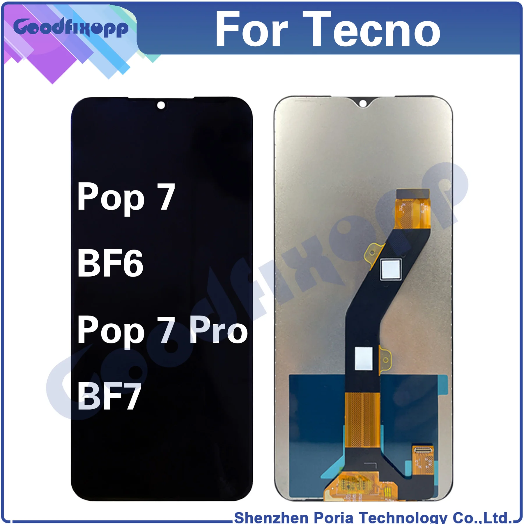 

For Tecno Pop 7 Pro BF6 BF7 LCD Display Touch Screen Digitizer Assembly Repair Parts Replacement