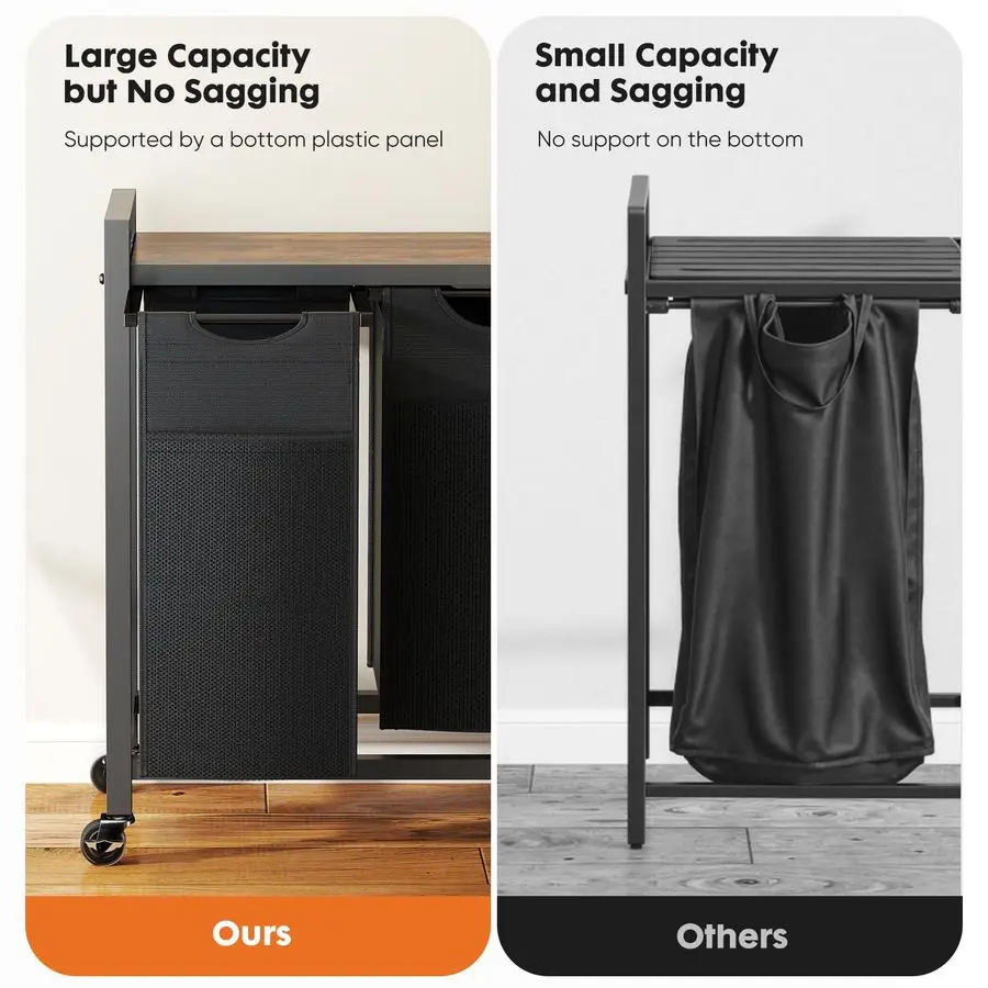 Reinforced laundry bags structure