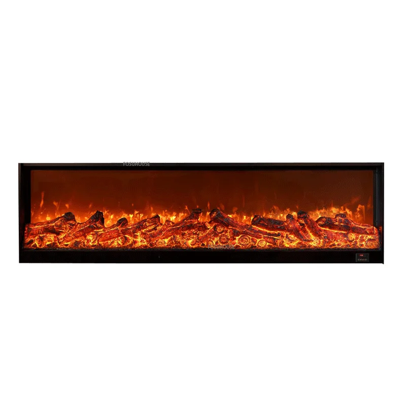 European Living Room Decorative Fireplace TV Cabinet Electronic Fireplaces Modern Indoor Background Wall Embedded Winter Heater