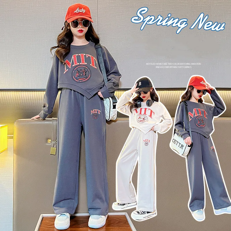 Kids Tracksuit 2023 Spring Girls Loungewear Children Clothing Set Costume  Kids Sport Suits For Teens Girls Clothes - Children's Sets - AliExpress