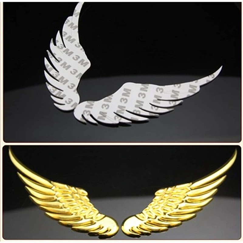 

Car 3D Stereo Body Eagle Angel Wings Sticker Metal Zinc Alloy Badge Style Decal Personality Auto Exterior Decoration Accessories
