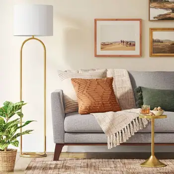 Ring Base Floor Lamp Brass 2