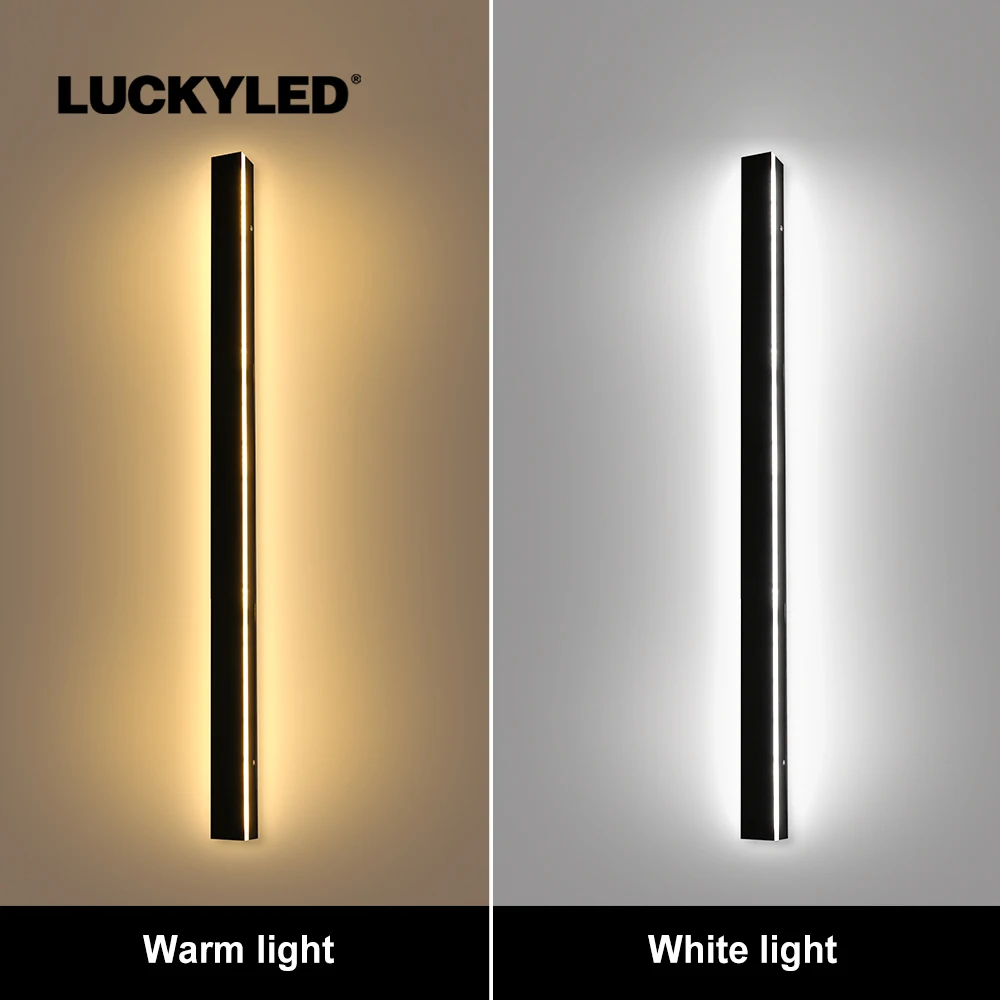 Modern Led Wall Light AC85-265V Waterproof IP65 Outdoor Lighting Garden Porch Long Wall Lamp Indoor Decoration Sconce