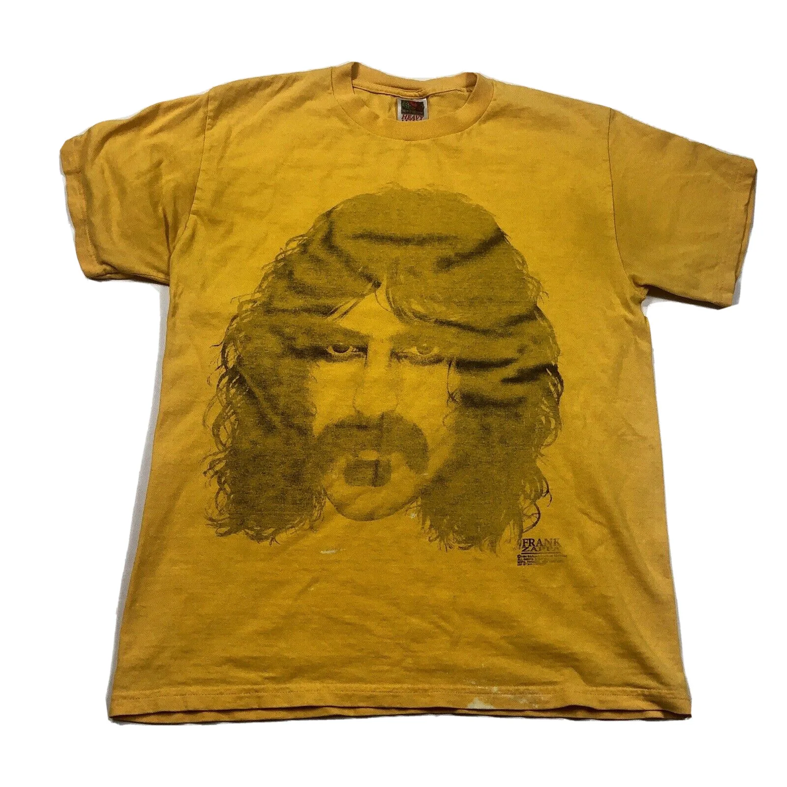Frank Zappa T-Shirt Testa Gialla Sbiadita Big Face Taglia Uomo Medium Rock Band 1994
