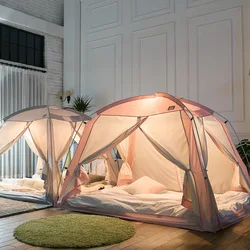 Tente d'intérieur automatique pour enfants et adultes, chaude, coupe vent, pour l'hiver, dortoir simple ou double 
