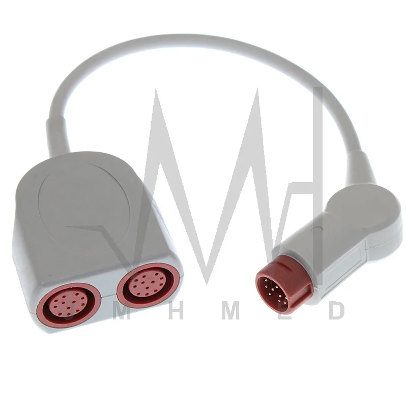 

Compatible with Philips 12P Double IBP Adapter Cable Invasive Blood Pressure Transducers Extension Line