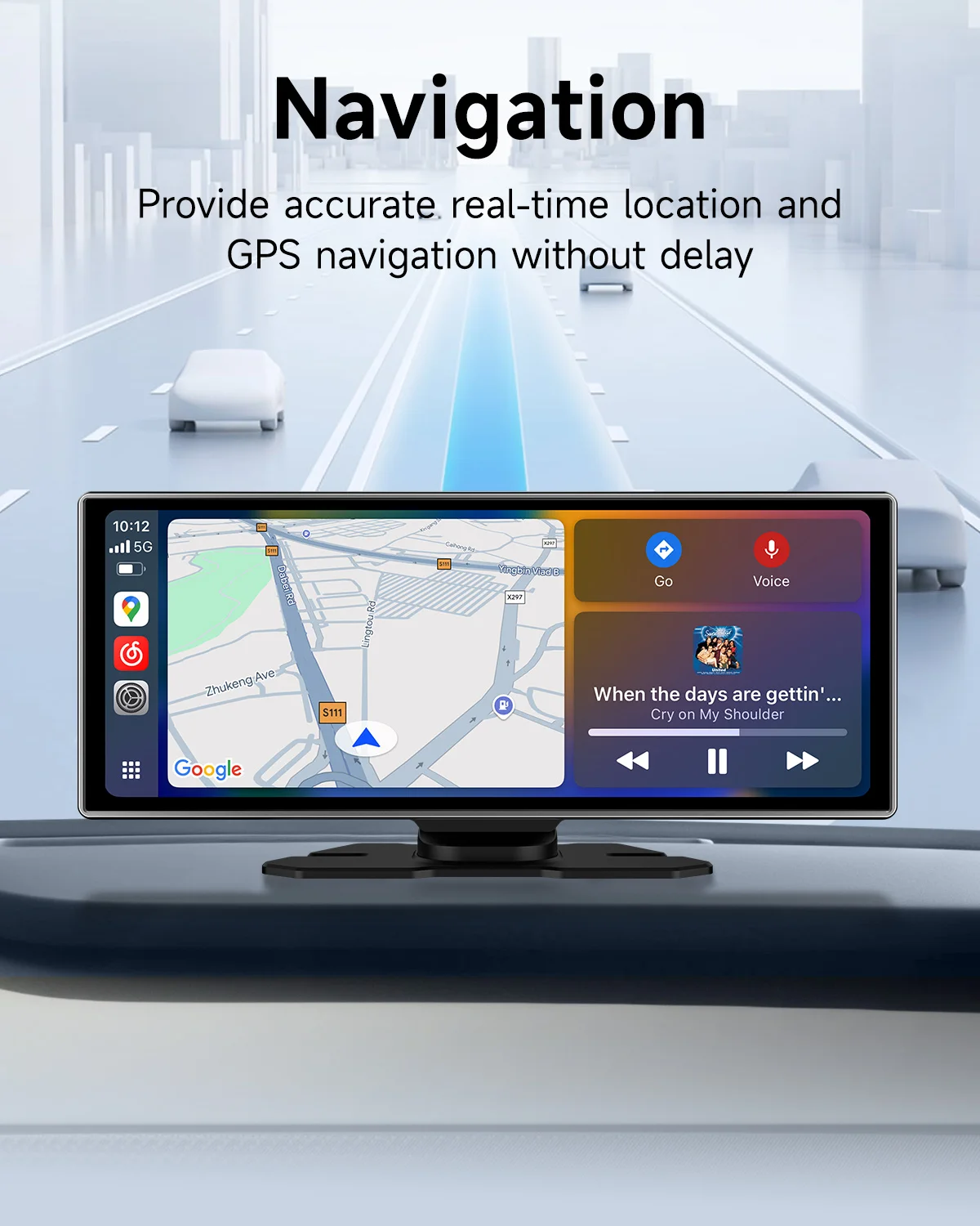 11.26 inch IPS Touch Screen CarPlay Radio Multimedia Video Player Portable Wireless Carplay & Android Auto Bluetooth Car Audio