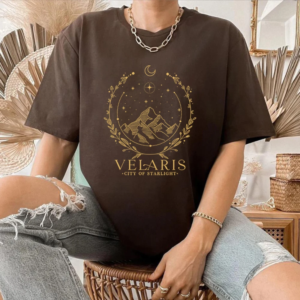 Velaris Tshirt Velaris City of Starlight 셔츠 The Night Court 셔츠 SJM Merch ACOTAR 셔츠 유니섹스 반소매상의