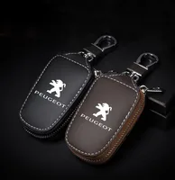 Étui pour clé télécommande de voiture en PU, coque de protection pour porte-clés Peugeot 206 307 308 3008 207 208 407 508 2008 408 4008, accessoires de voiture 4