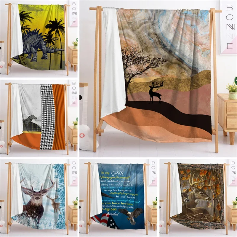 

Deer Throw Blanket, Adorable Super Soft Fleece for Girls Boys Adults Teen Kids, Winter Warm Cozy Bed Couch