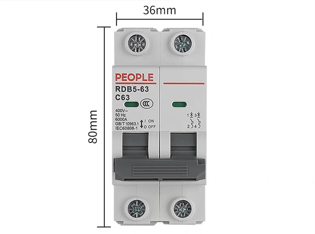Miniature Circuit Breaker MCB 1P 2P 3P 4P 10A-63A 400V DIN Rail Type Overload Short Circuit Protector circuit breaker