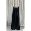 Zadig Solid Black Dress Women Casual Long Halter Dresses Ladies Elegant Slip Backless Robes Chic Lace Diamonds Jupes Female 5