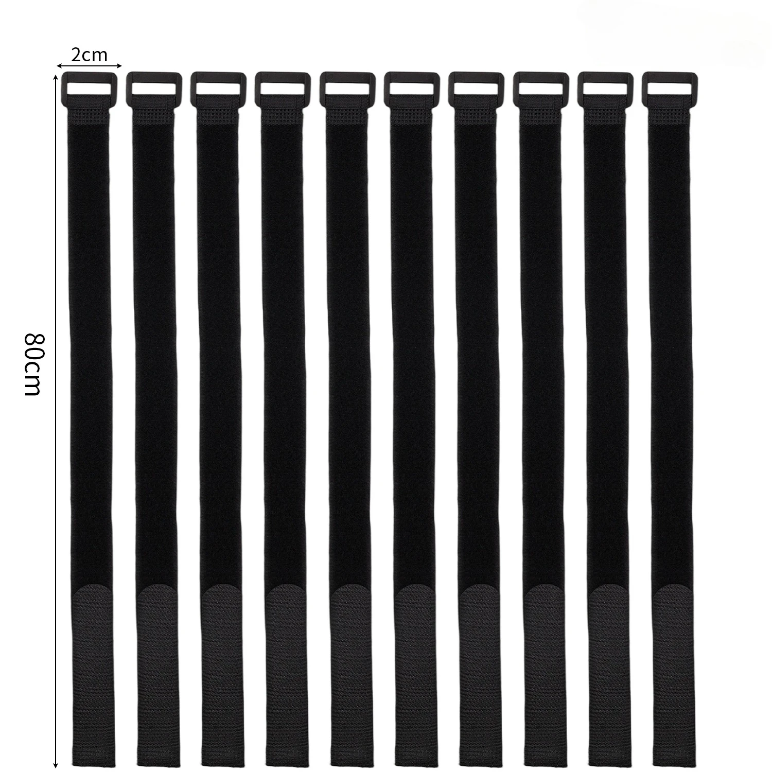 Reusable Hook & Loop Cable Ties - Adjustable Nylon Wire Fastener Straps for Secu