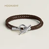 96450-ddc2c2.jpg MOONLIGHT classique en cuir double couche Bracelets pour femme haute qualité Bracelet mode Couple bijoux cadeaux 11 couleurs en gros