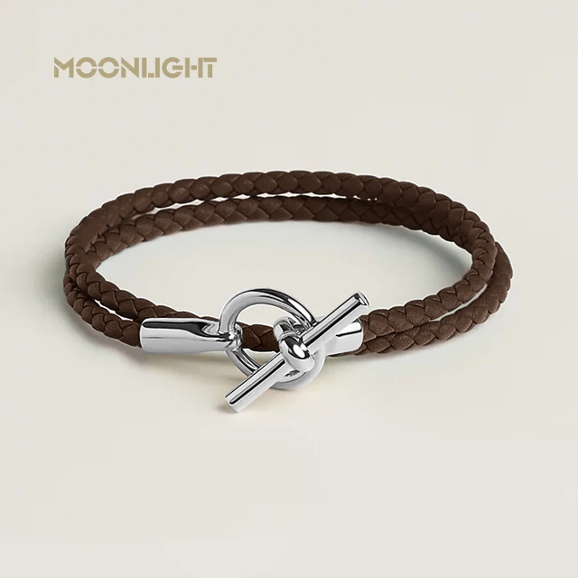 96450-ddc2c2.jpg MOONLIGHT classique en cuir double couche Bracelets pour femme haute qualité Bracelet mode Couple bijoux cadeaux 11 couleurs en gros