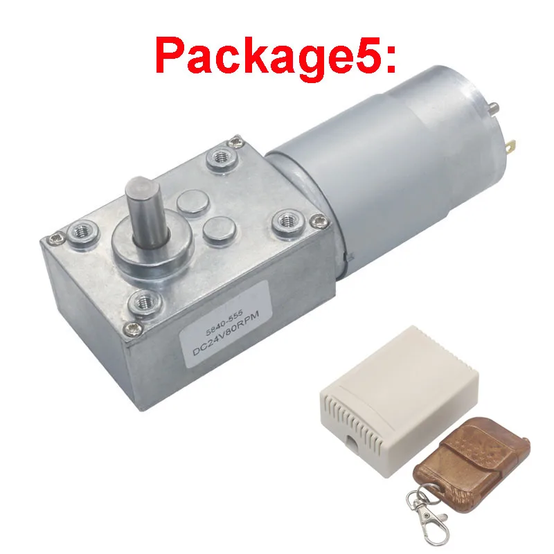 DC12V 24V A58SW555S High Torque Metal Turbo Worm Gearbox Reduction Gear DC Motor - Foto 4