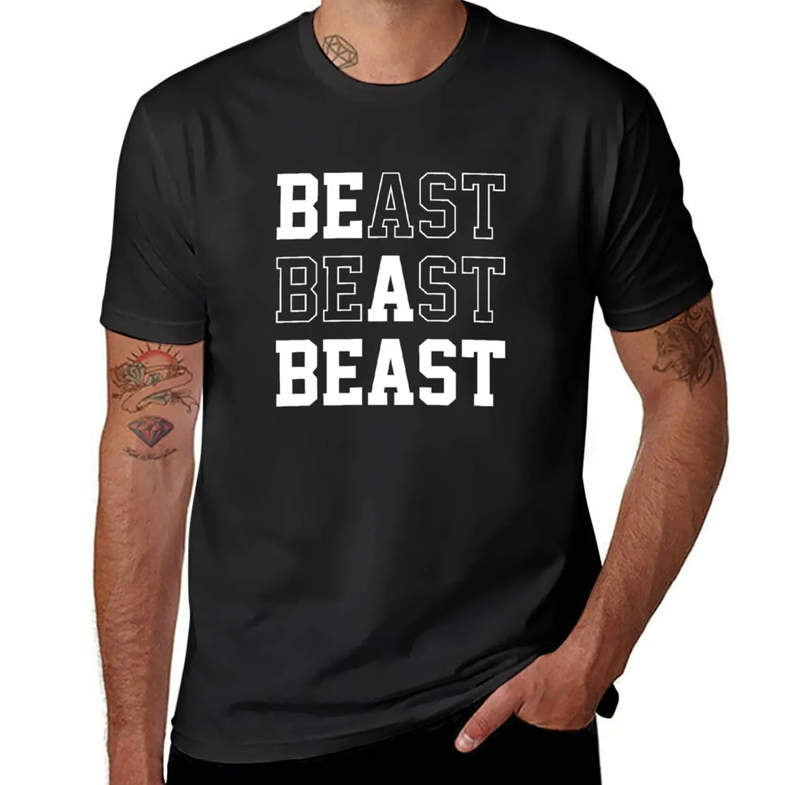 

New Be A Beast T-Shirt graphics t shirt animal print shirt for boys oversized t shirt summer tops Men's t-shirt