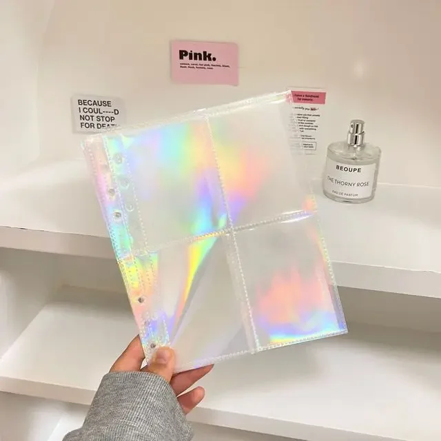A5 Color Block Zipper Binder for Photocards and Postcards Organizer